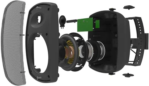 Vista 9 de OSD Audio 5.25" Parlante Inalámbrico Bluetooth para Patio al Aire Libre Architectural Stereo Par Negro BTP525 Alcance Largo