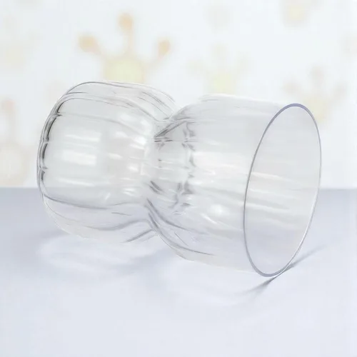 Vista 8 de Oojami Paquete de 40 copas de vino desechables de 12 onzas sin tallo, vasos de plástico Shatterproof BPA-Free Reusable Recyclable Ribbed Wine