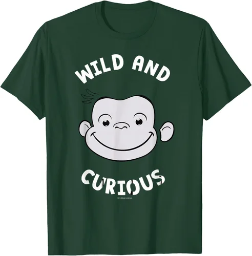 Vista 69 de Curious George Camiseta Big Face Wild and Curious Negro