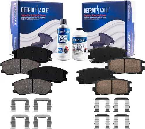 Vista 128 de Detroit Axle - Pastillas de Freno Delantero Izquierdo Reemplazo de Pinza de Disco para Ford Fusion Mazda 6 Lincoln MKZ Mercury Milan 2006-2012