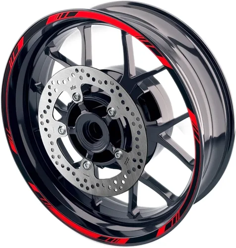 Vista 23 de MC MOTOPARTS Pegatinas para llantas exteriores de 17 pulgadas S01B compatibles con YZF R125 MT125 MT07 MT10 MT25 FZ25 MT03 (azul)