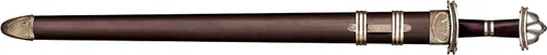 Vista 2 de Cold Steel Espada vikinga de Damasco, desconocida, 30 pulgadas, negra, plateada