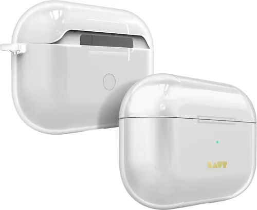 Vista 3 de LAUT Crystal X para AirPods Pro Transparente Antiarañazos Mosquetón incluido • Cristal