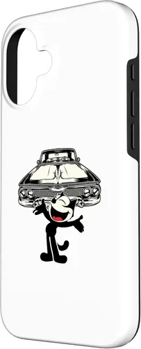 Vista 2 de Felix Cat Cartoon Giant Lowrider Car Club Design Mashup Case for iPhone 16