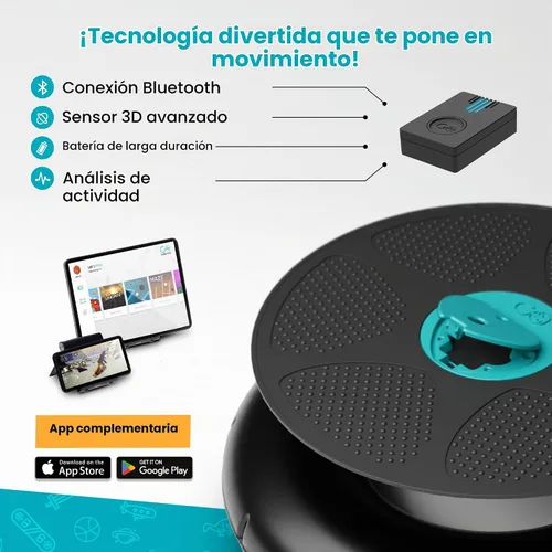 Vista 4 de GoBalance Board - App-Enabled Balance Board. Smart Bluetooth Sensor, 12 FREE Interactive Games - Fun, Balance Training and Home Gym Workout! Boost
