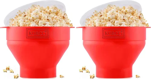 Vista 16 de El Fabricador de Palomitas de Maíz Original Korcci de Silicona para Microondas, Fabricador de Palomitas para Microondas, Tazón Plegable para Hacer
