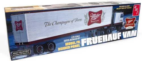 Vista 2 de Kit de modelo a escala 1:25 de semirremolque Fruehauf 40' de AMT (cerveza Miller)