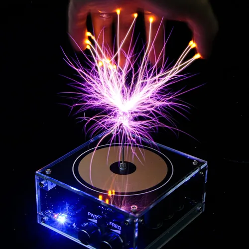 Vista 3 de 10 Cm Kit de Experimentos de Ciencia de Arco de Plasma de Plasma, Generador de Brecha de Rayo Artificial, Tocable, Arco Eléctrico, Transmisión