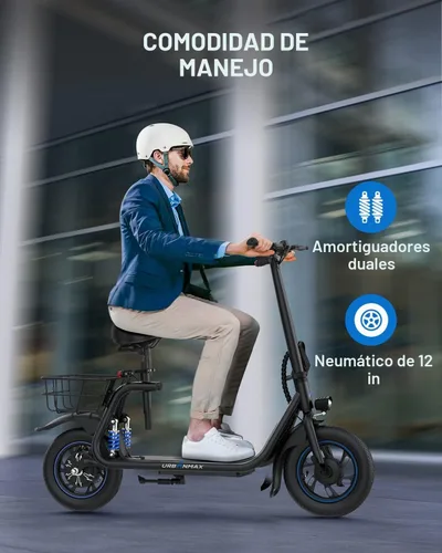 Vista 2 de URBANMAX Scooter eléctrico C1 Pro con asiento