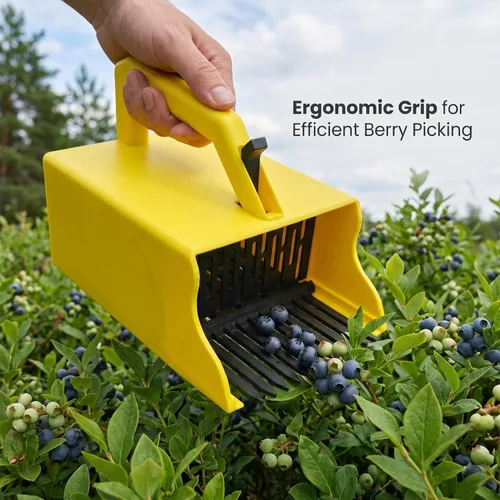 Vista 7 de Blueberry Picker, Efficient Comb Berry Picker Tool Blueberry Rake with Ergonomic Comfort Grip Handle for Garden Harvesting Berry rake
