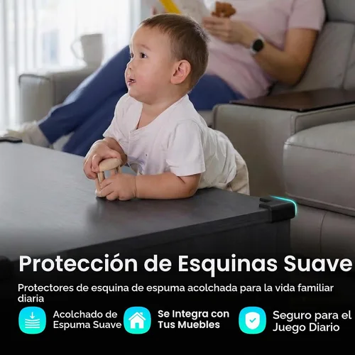 Vista 2 de Paquete de 8 protectores de esquina para bebés para hacer esquinas y bordes a prueba de bebés; cubiertas de esquina de mesa para seguridad del bebé