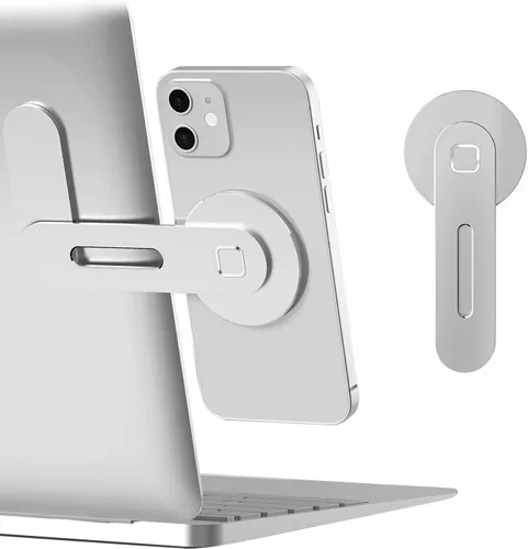 Vista 11 de CloudValley - Soporte ajustable para laptop, soporte magnético para teléfono, clip lateral delgado de aluminio para monitor de computadora