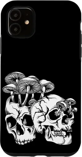 Vista 8 de Skull Goth Gothic Occult Emo Satanic Mushroom Skeleton Case for iPhone 17