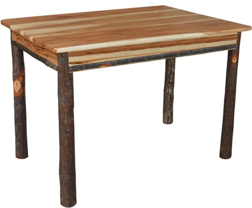 Vista 5 de 4' Hickory Farm Table, Natural Finish