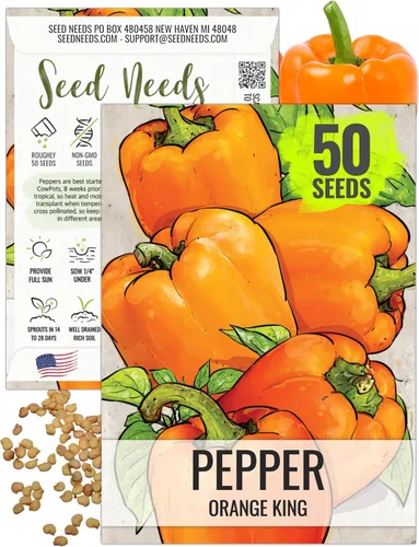 Vista 79 de Seed Needs - Semillas de pimiento arcoíris para plantar verduras, 1 paquete