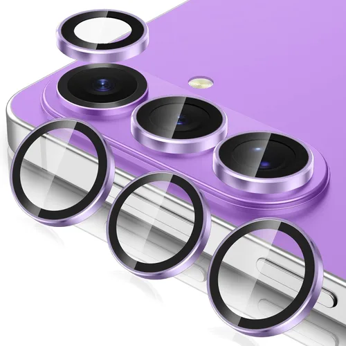 Vista 64 de Casetego Protector de lente de cámara para Galaxy Z Fold 8, [Diseño de purpurina mejorado], [Fuerte adherencia], lente de vidrio templado 9H negro