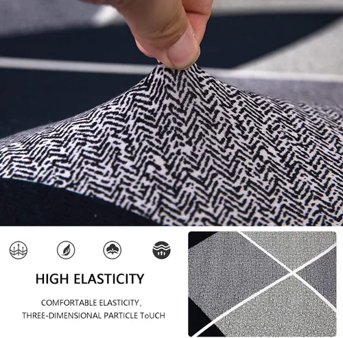 Vista 2 de MBROS Funda de sofá de alta elasticidad, funda de sofá con estampado de elastano de 1/2/3/4 plazas, protector de muebles suave y lavable para sala