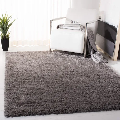 Vista 23 de SAFAVIEH Madrid Shag Collection - Alfombra decorativa, 4 x 6 pies, diseño liso, no desprende pelusa y de fácil cuidado, 1.6 pulgadas de grosor