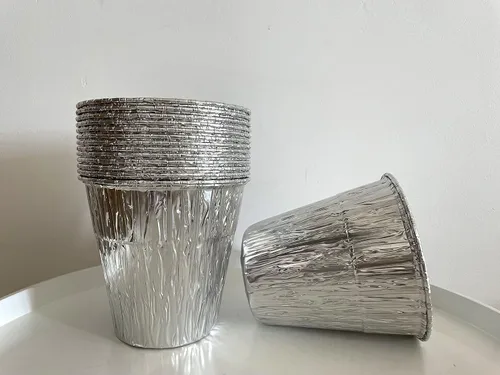 Vista 3 de Revestimiento de cubo de grasa compatible con parrillas Pit Boss de aluminio desechable, accesorios para cocinar, hornear, barbacoa, 5.0 x 4.6