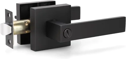 Vista 32 de KNOBWELL - Juego de cerradura con 1 picaporte resistente para puertas de una cara, ideal para puertas interiores reversibles, 0.93 libras