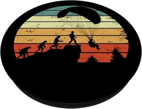 Vista 2 de Parapente Evolution Basejumping Parapente PopSockets PopGrip intercambiable