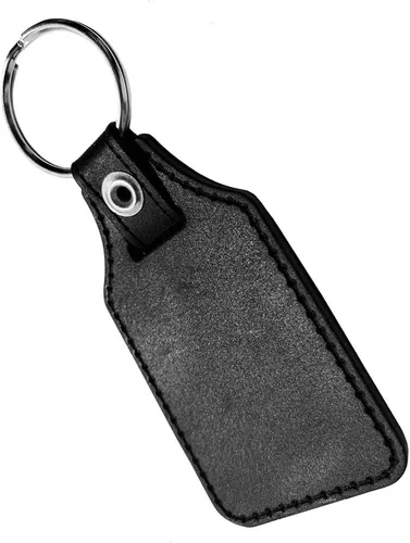 Vista 3 de Llavero de vaquero rezando con caballo, llavero de piel sintética para hombres, llavero de coche resistente para hombres y mujeres, Negro