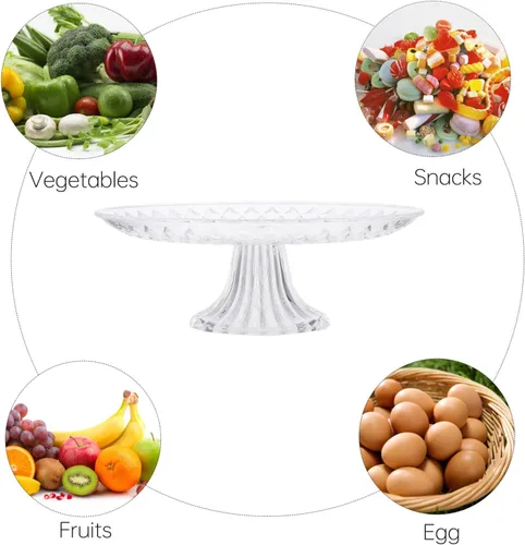 Vista 5 de Luxshiny Soporte de postre Plato de fruta para mesa Acrílico ligero Fácil de transportar Instalar