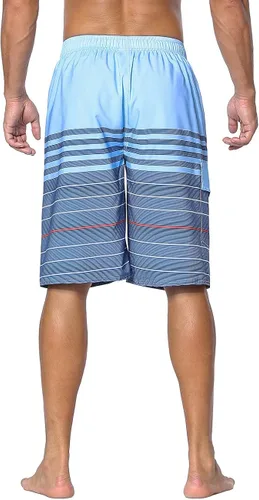 Vista 3 de Pantalones cortos de playa para hombre, de secado rápido, con forro de malla de Nonwe