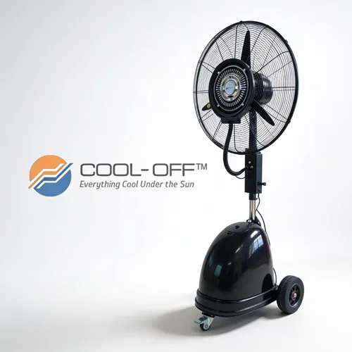 Vista 9 de Island Breeze - Ventilador de niebla oscilante, 3 velocidades de enfriamiento con tanque de 12 galones, altura ajustable, ventilador de pedestal Art