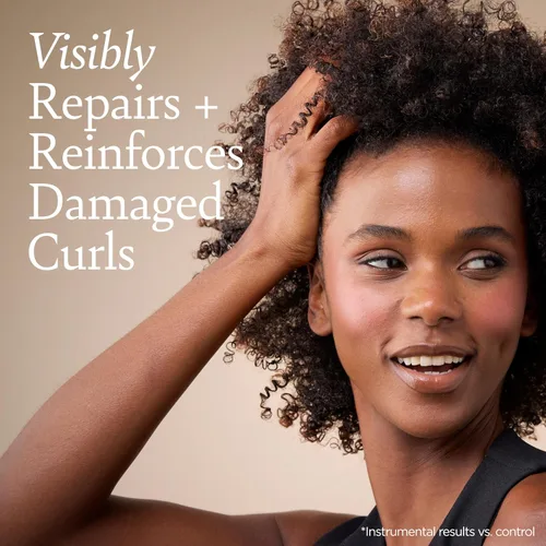 Vista 2 de Ouidad Curl Therapy - Máscara de reparación intensa, 8.5 onzas líquidas, repara visiblemente + refuerza los rizos dañados, fórmula