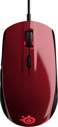 Vista 4 de SteelSeries Rival 100, ratón óptico para juegos, color rojo forjado
