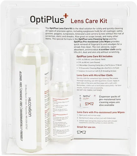 Vista 4 de OptiPlus Kit de cuidado de lentes sin alcohol, paños de microfibra, toallitas, destornillador para lentes