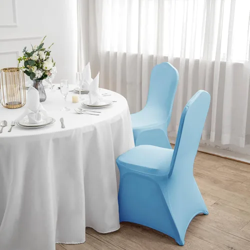 Vista 109 de Funda de elastano para silla, 12 unidades, fundas para silla, fundas para sillas de sala de estar, funda extraíble lavable y elástica para silla