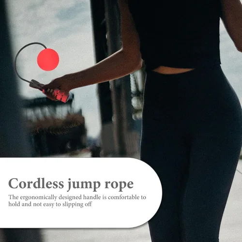Vista 9 de Luxshiny Cordless Jump Rope with Weighted Balls Non-slip Handle Portable Skipping Rope for Fitness Adults Home Workout for Women and Men