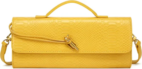 Vista 9 de Bolso de mano de cuero de moda para mujer, bolso de mano cruzado con estampado de cocodrilo