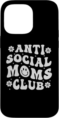 Vista 21 de iPhone 16 Anti Social Moms Club - Retro Funny Mom Life Mothers Day Mom Case