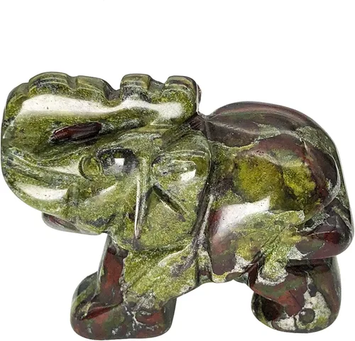 Vista 13 de Fekuar Figuras de elefante de cristal curativo talladas a mano de 1.5 pulgadas, escultura de estatua de animal de bolsillo de la suerte, decoración