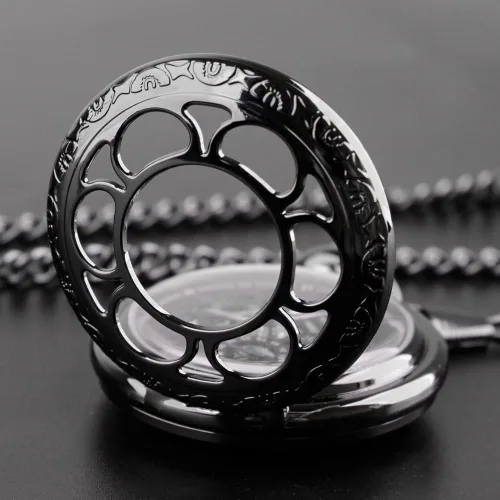 Vista 9 de Reloj de bolsillo mecánico para hombre, esfera de número romano, diseño de fase lunar MW104