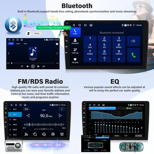 Vista 4 de [4+128G] Estéreo de radio de coche Android 15 para Honda Civic 2001-2005