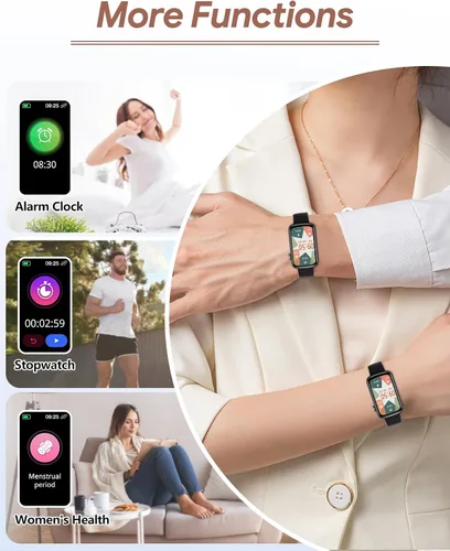 Vista 8 de Fitness Tracker, Fitness Watches for Women Men with Heart Rate Monitor Blood Oxygen Sleep Tracker Pedometer, 1.47" Smart Watch Step Calorie Counter