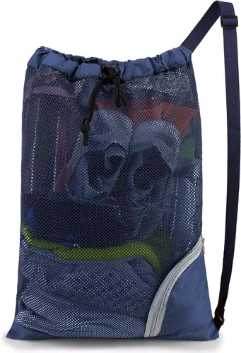 Vista 8 de BeeGreen Gym Bags for Men Women Mesh Drawstring Backpack for Swim Sports Workout Gear Gifts for Swimmers Beach Pool Wrestling Backpack Cinch Bag