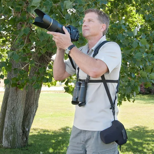 Vista 7 de OP/TECH USA Soft Pouch – Estuche compacto para cámara digital, bolsa ligera para accesorios, elegante funda de neopreno para DSLR, perfecta