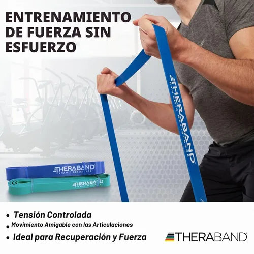 Vista 3 de THERABAND Bandas de alta resistencia, juego de 2 súper bandas elásticas para mejorar la flexibilidad, rehabilitación de lesiones y entrenamientos