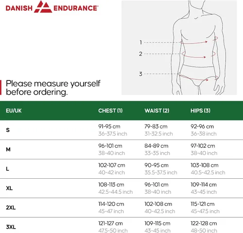 Vista 6 de Danish Endurance Merino Wool Long Sleeve Base Layer Shirt for Men, Thermal Shirt