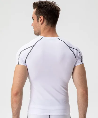 Vista 4 de WRAGCFM Men's Compression Shirts Short Sleeve Athletic Workout Undershirts Quick Dry Base Layer Sports T-Shirts Running Tops