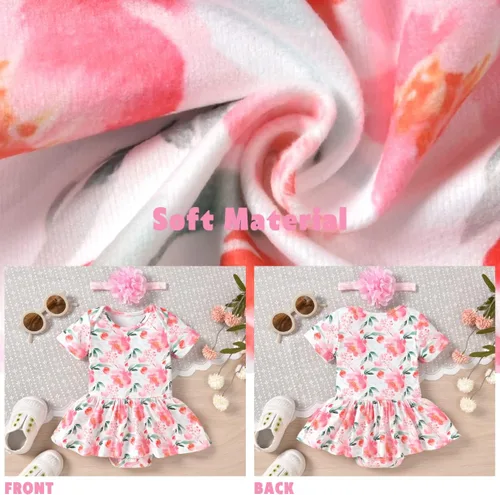Vista 5 de Aalizzwell Vestido tipo body para bebé recién nacido