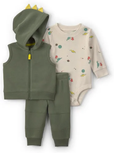 Vista 5 de Carter's Baby Boys' 3-piece Bodysuit Pant Sets Construcción azul