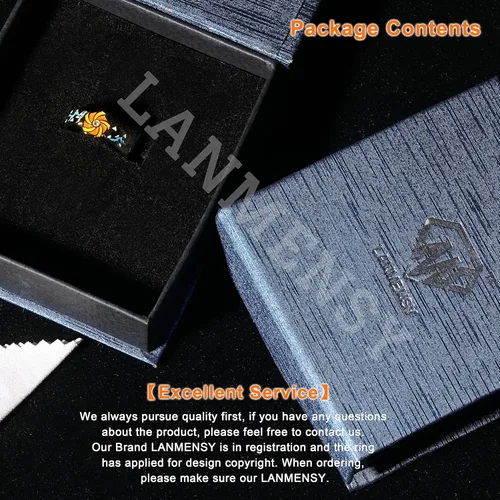 Vista 7 de LANMENSY Demon Slayer Anillos de anime Joyería original de plata de ley 925 "All24 estilos" nuevo Tamaño ajustable Kimetsu No Yaiba Cosplay Moda