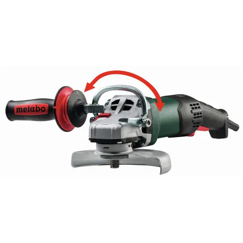 Vista 5 de Metabo US3005 - Amoladora angular con cable de 11 amperios, 4.5 pulgadas y 5 pulgadas con sistema de interruptor de paleta sin bloqueo