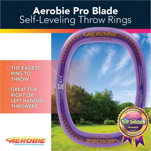 Vista 2 de Aerobie Pro Blade Anillo de Lanzamiento, Juguete Ligero para Niños para Disc Golf, Juegos en el Patio Trasero y Más, Juegos al Aire Libre